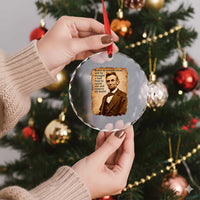 Abraham Lincoln American History Teacher School Crystal Glass Ornament