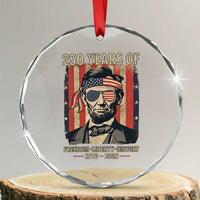 Abraham Lincoln Freedom Retro Crystal Glass Ornament 250 Years of Freedom Liberty History
