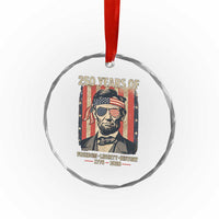 Abraham Lincoln Freedom Retro Crystal Glass Ornament 250 Years of Freedom Liberty History