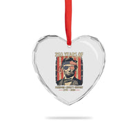 Abraham Lincoln Freedom Retro Heart Crystal Glass Ornament 250 Years of Freedom Liberty History