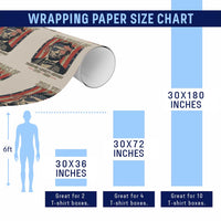 Abraham Lincoln Freedom Retro Wrapping Paper Roll 250 Years of Freedom Liberty History