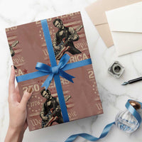 Abraham Lincoln Playing Guitar 250th Anniversary Wrapping Paper Roll 250 Years 1776 2026 4th July USA Flag We The People