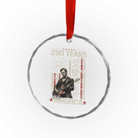 Abraham Lincoln Playing Guitar 4th July 250 Years America Crystal Glass Ornament
