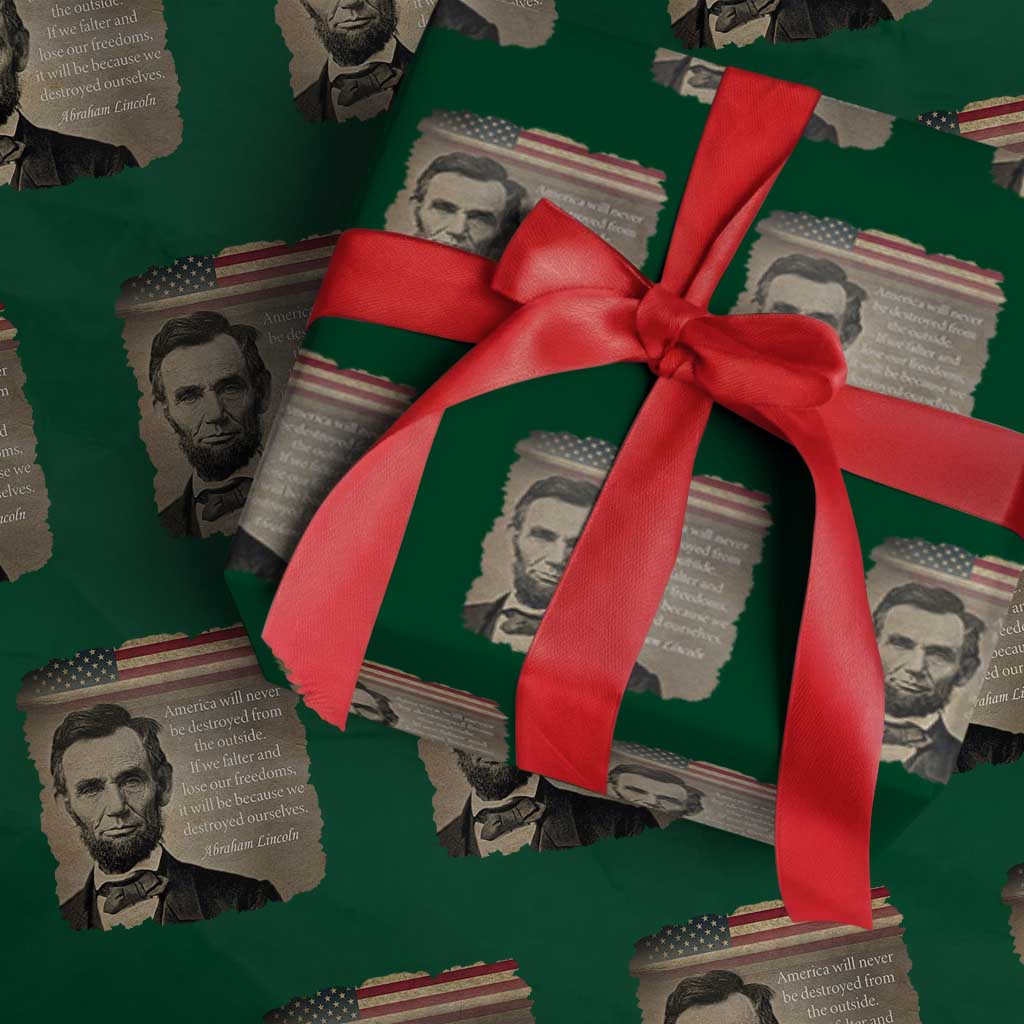 Abraham Lincoln Quote Wrapping Paper Roll American History Teacher School Presidents Day