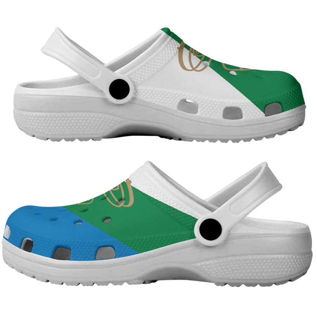 Abruzzo Italy Clogs Shoes Flag Color Inspiration - Wonder Print Shop