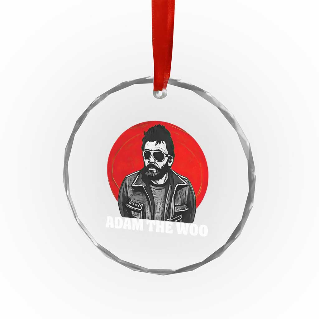 Adam Inspired Graphic Crystal Glass Ornament The Woo In Remembrance Memorial Tribute - Wonder Print Shop