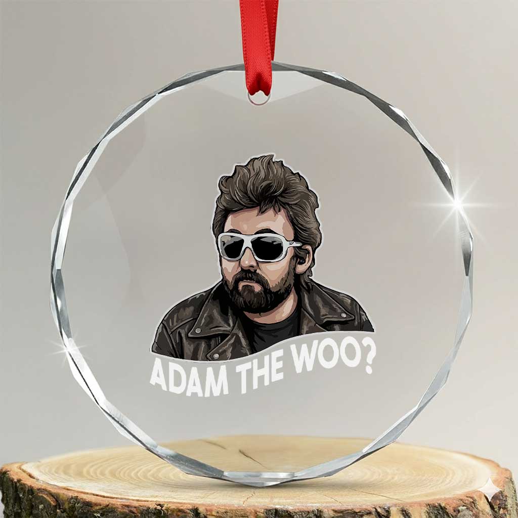 Adam Inspired Graphic Crystal Glass Ornament The Woo Memorial Tribute - Wonder Print Shop