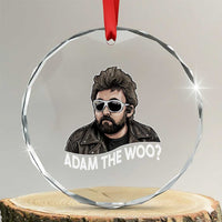 Adam Inspired Graphic Crystal Glass Ornament The Woo Memorial Tribute - Wonder Print Shop