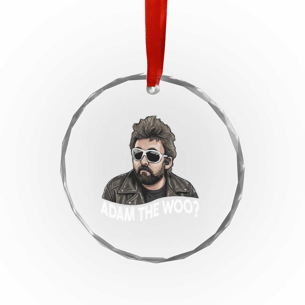 Adam Inspired Graphic Crystal Glass Ornament The Woo Memorial Tribute - Wonder Print Shop