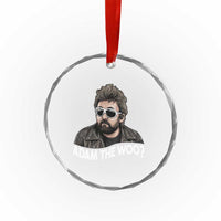 Adam Inspired Graphic Crystal Glass Ornament The Woo Memorial Tribute - Wonder Print Shop
