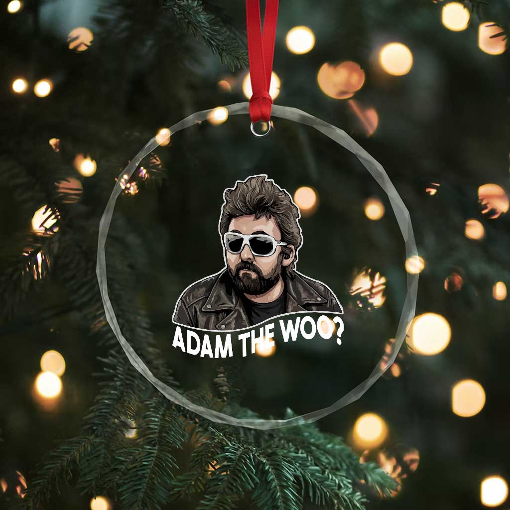Adam Inspired Graphic Crystal Glass Ornament The Woo Memorial Tribute - Wonder Print Shop