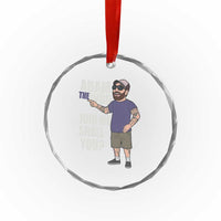 Adam Inspired Graphic Crystal Glass Ornament The Woo Memorial Tribute Join Me Shall You - Wonder Print Shop