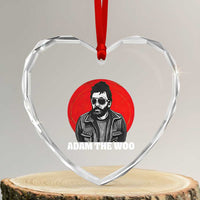 Adam Inspired Graphic Heart Crystal Glass Ornament The Woo In Remembrance Memorial Tribute - Wonder Print Shop
