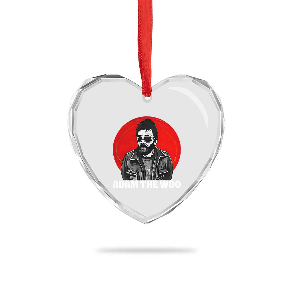 Adam Inspired Graphic Heart Crystal Glass Ornament The Woo In Remembrance Memorial Tribute - Wonder Print Shop