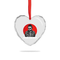 Adam Inspired Graphic Heart Crystal Glass Ornament The Woo In Remembrance Memorial Tribute - Wonder Print Shop