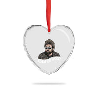 Adam Inspired Graphic Heart Crystal Glass Ornament The Woo Memorial Tribute - Wonder Print Shop
