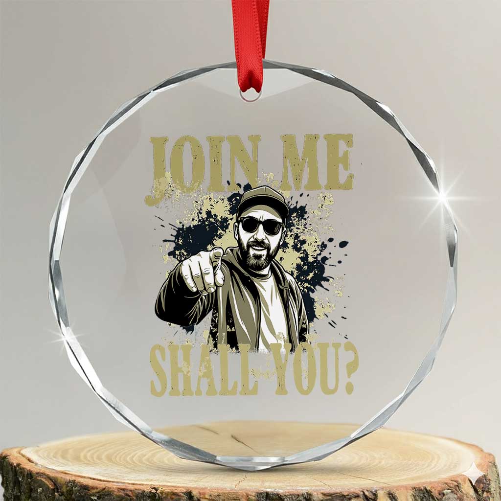 Adam Memorial Tribute Crystal Glass Ornament Join Me Shall You