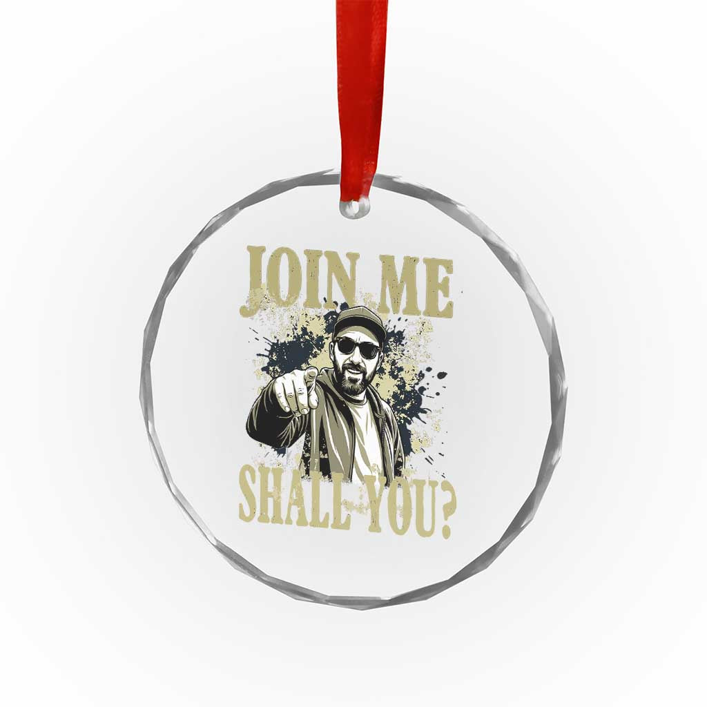 Adam Memorial Tribute Crystal Glass Ornament Join Me Shall You
