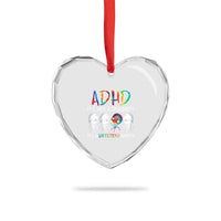 ADHD Awareness Heart Crystal Glass Ornament It's Not A Disability It's A Different Ability - Wonder Print Shop