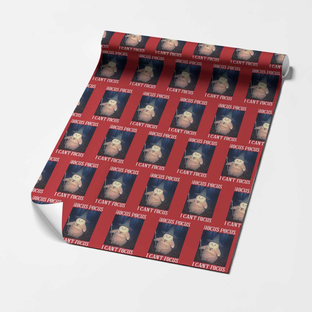 ADHD Cat Meme Wrapping Paper Roll Neurodivergent Wizard Cat I Cant Focus - Wonder Print Shop