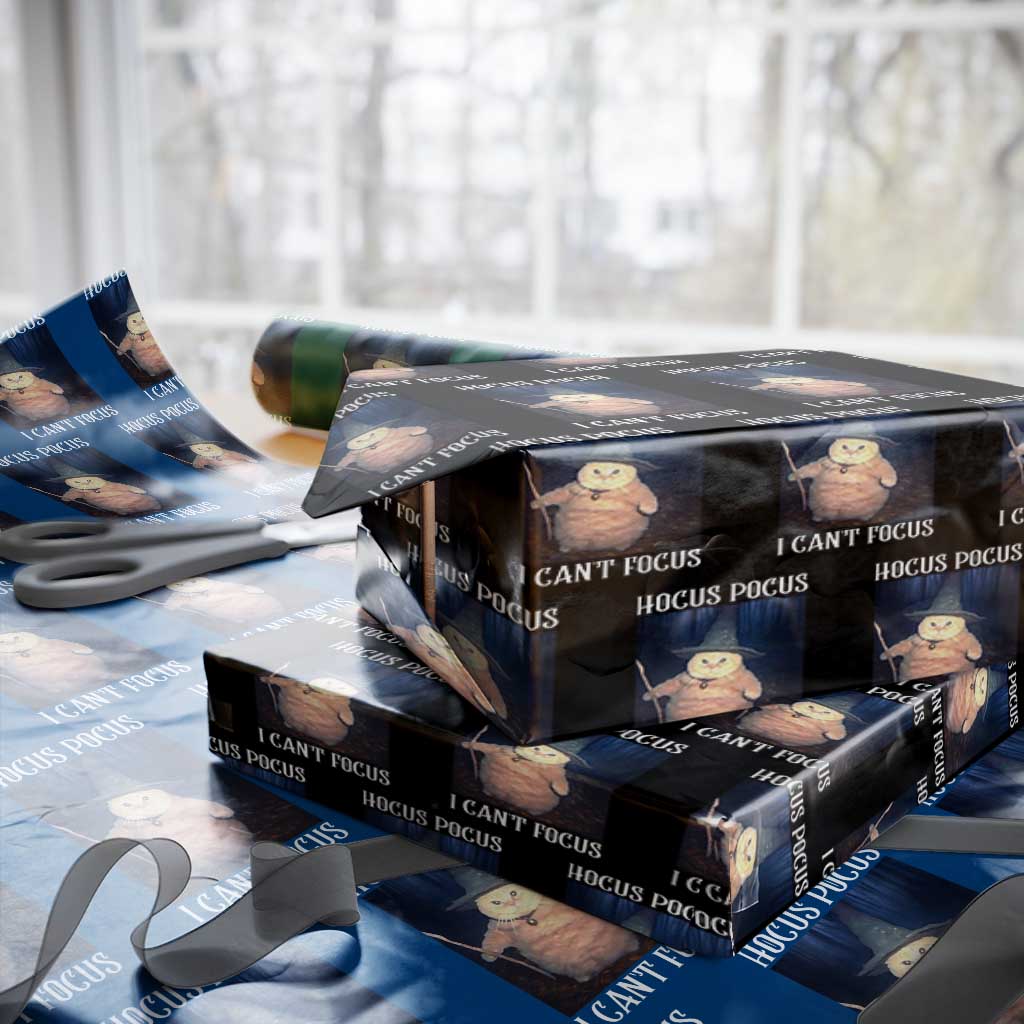 ADHD Cat Meme Wrapping Paper Roll Neurodivergent Wizard Cat I Cant Focus - Wonder Print Shop