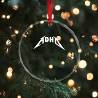 ADHD Crystal Glass Ornament Funny Heavy Metal Rock Music Design Meme TS10