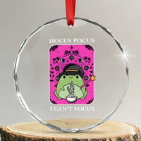 ADHD Meme Crystal Glass Ornament Neurodivergent Wizard Frog I Cant Focus TS10