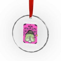 ADHD Meme Crystal Glass Ornament Neurodivergent Wizard Frog I Cant Focus TS10