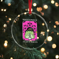 ADHD Meme Crystal Glass Ornament Neurodivergent Wizard Frog I Cant Focus TS10
