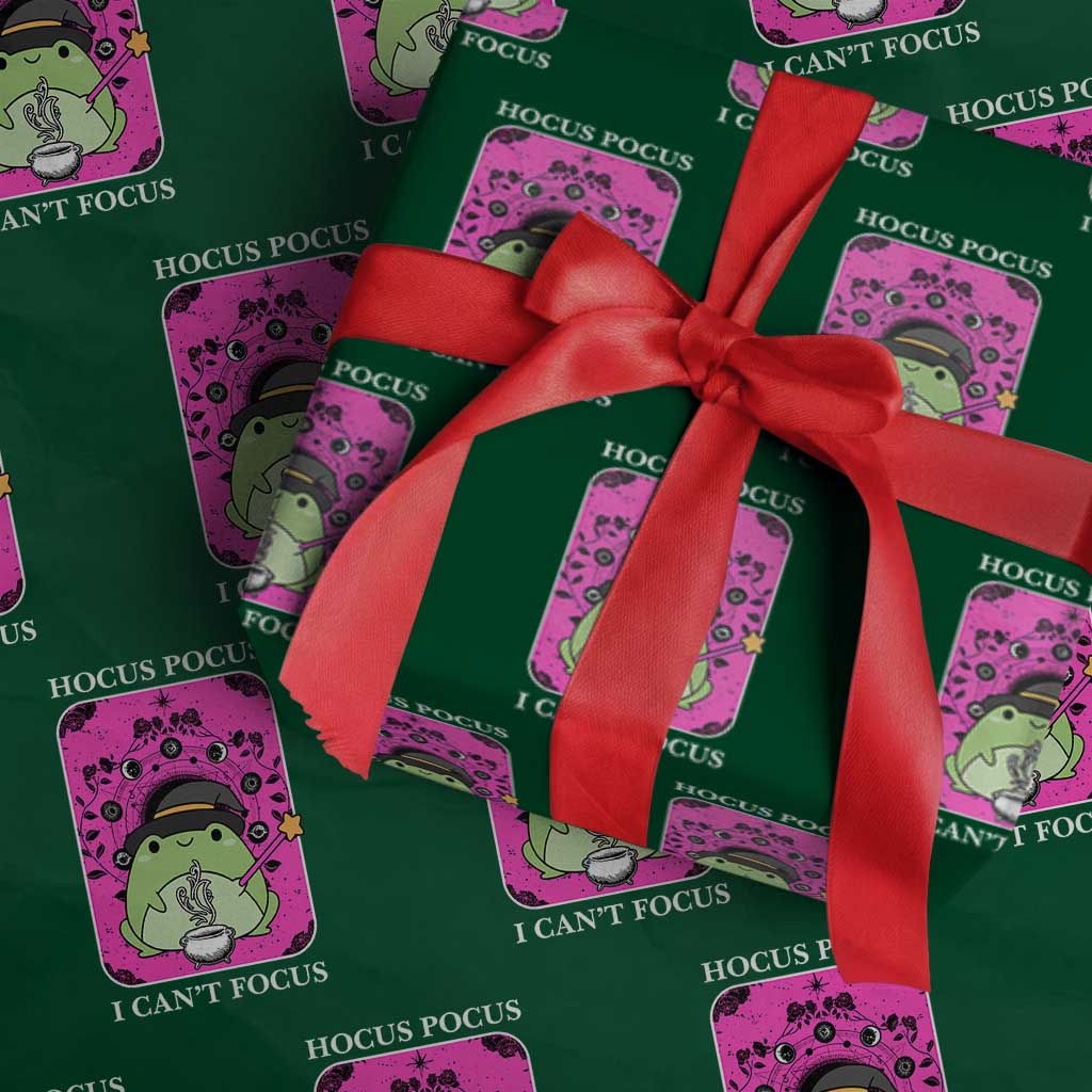 ADHD Meme Wrapping Paper Roll Neurodivergent Wizard Frog I Cant Focus - Wonder Print Shop