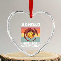 ADHD&D Roll For Concentration Heart Crystal Glass Ornament Funny RPG Gamer D20 Tabletop Dice - Wonder Print Shop