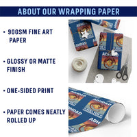 ADHD&D Roll For Concentration Wrapping Paper Roll Funny RPG Gamer D20 Tabletop Dice - Wonder Print Shop