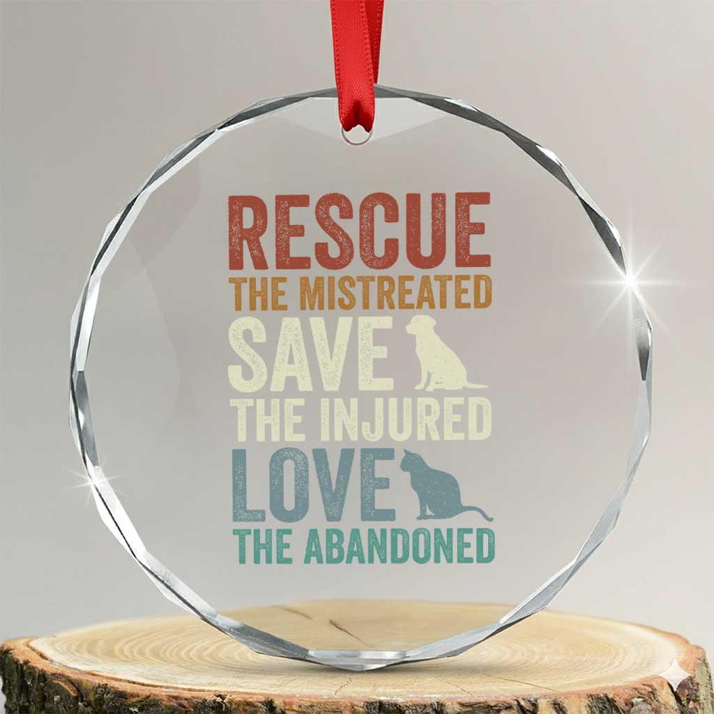 Adopt A Shelter Pet Crystal Glass Ornament Rescue Save Love Cat Dog Adoption Animal Rescue TS10