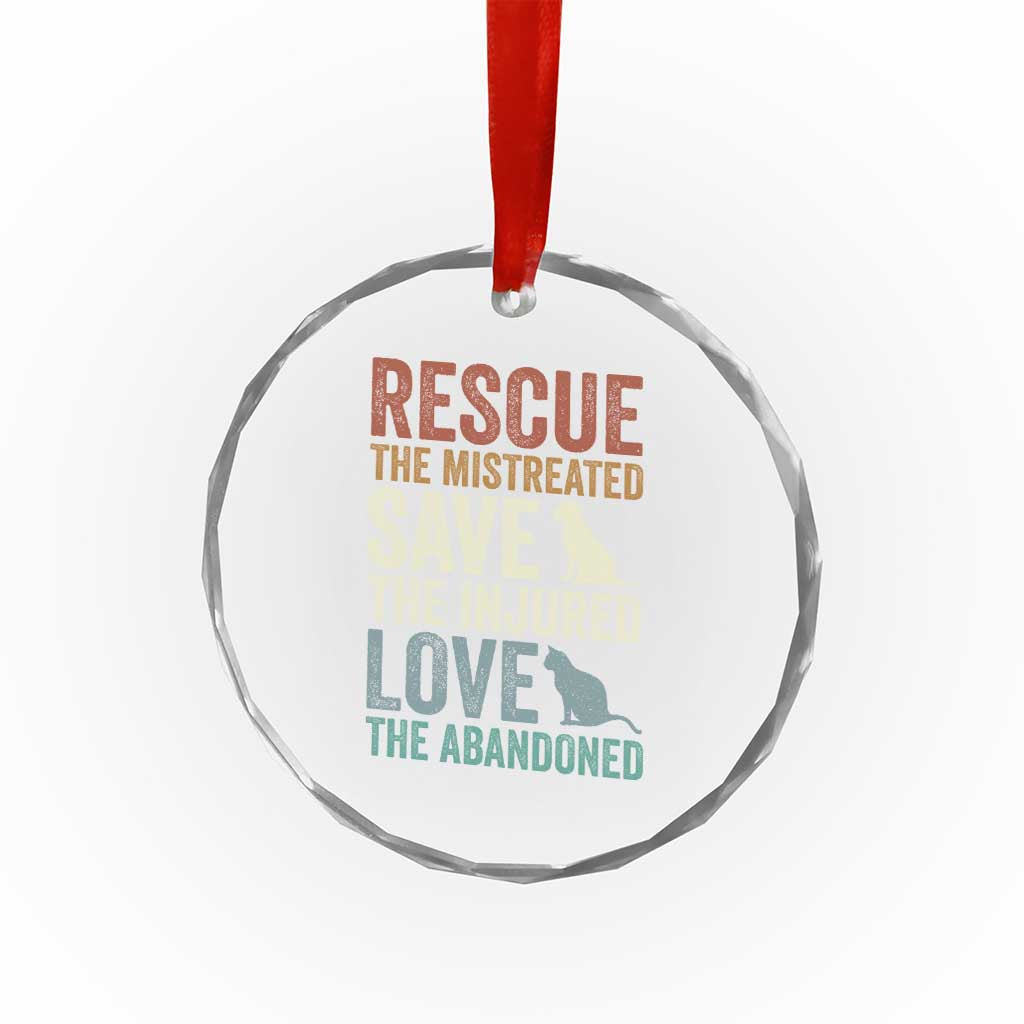 Adopt A Shelter Pet Crystal Glass Ornament Rescue Save Love Cat Dog Adoption Animal Rescue TS10