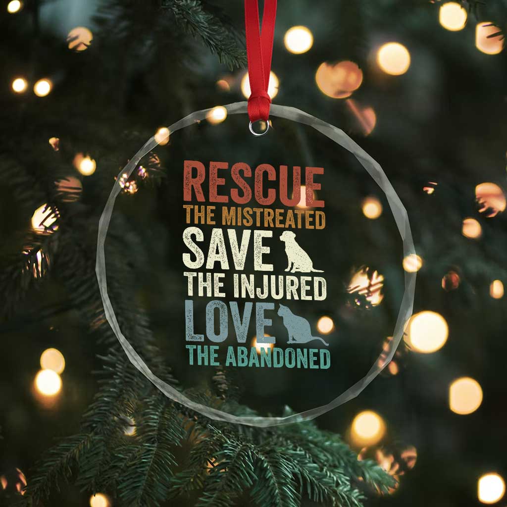 Adopt A Shelter Pet Crystal Glass Ornament Rescue Save Love Cat Dog Adoption Animal Rescue TS10