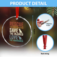Adopt A Shelter Pet Crystal Glass Ornament Rescue Save Love Cat Dog Adoption Animal Rescue TS10