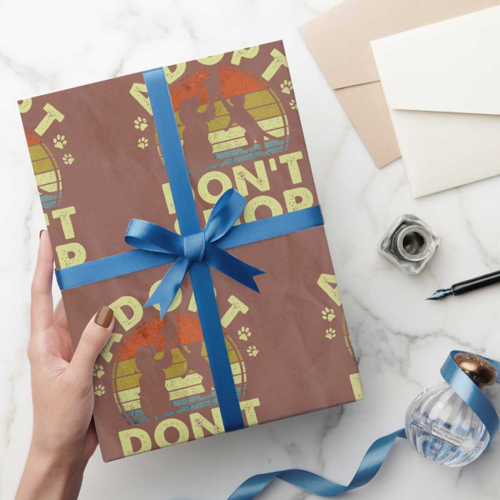 Adopt Dont Shop Wrapping Paper Roll Vintage Retro Cat Dog Rescue Animal Lovers Shelter Volunteer - Wonder Print Shop