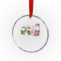 Adorable Patriotic Eagle 250 Years Of Freedom Crystal Glass Ornament USA Anniversary Gift