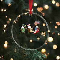 Adorable Patriotic Eagle 250 Years Of Freedom Crystal Glass Ornament USA Anniversary Gift