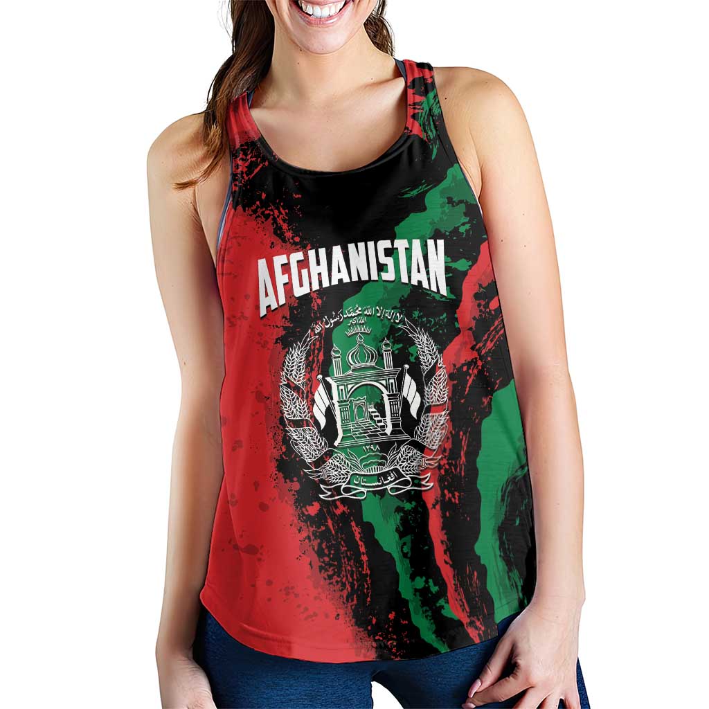 Afghanistan Women Racerback Tank Grunge Style