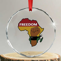 Africa Freedom Liberation Black Power Crystal Glass Ornament - Wonder Print Shop
