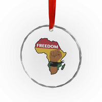 Africa Freedom Liberation Black Power Crystal Glass Ornament - Wonder Print Shop