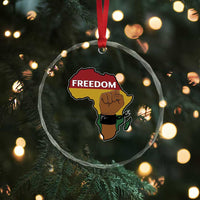 Africa Freedom Liberation Black Power Crystal Glass Ornament - Wonder Print Shop