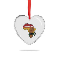 Africa Freedom Liberation Black Power Heart Crystal Glass Ornament - Wonder Print Shop