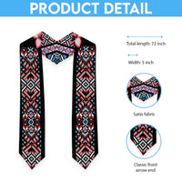African Adenium Multiflorum Flowers Graduation Stole Mix Native Tribal Pattern