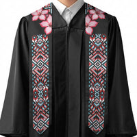 African Adenium Multiflorum Flowers Graduation Stole Mix Native Tribal Pattern