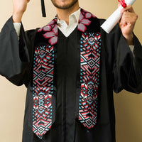 African Adenium Multiflorum Flowers Graduation Stole Mix Native Tribal Pattern