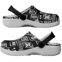 African Adinkra Symbols Clogs Shoes - Wonder Print Shop
