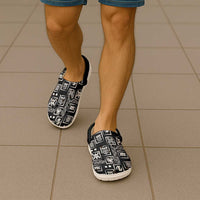 African Adinkra Symbols Clogs Shoes - Wonder Print Shop