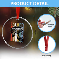 African American Black Father Crystal Glass Ornament Fathers Day Juneteenth